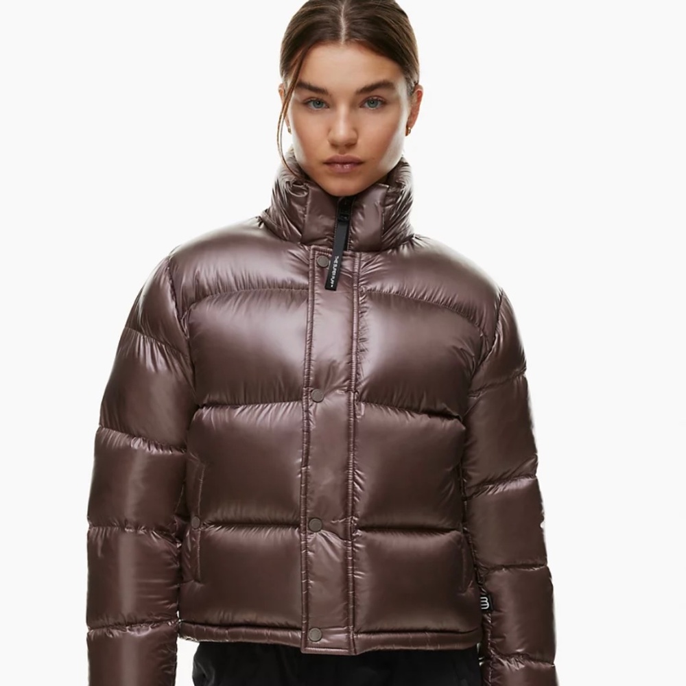 New Aritzia puffer in mocha brown